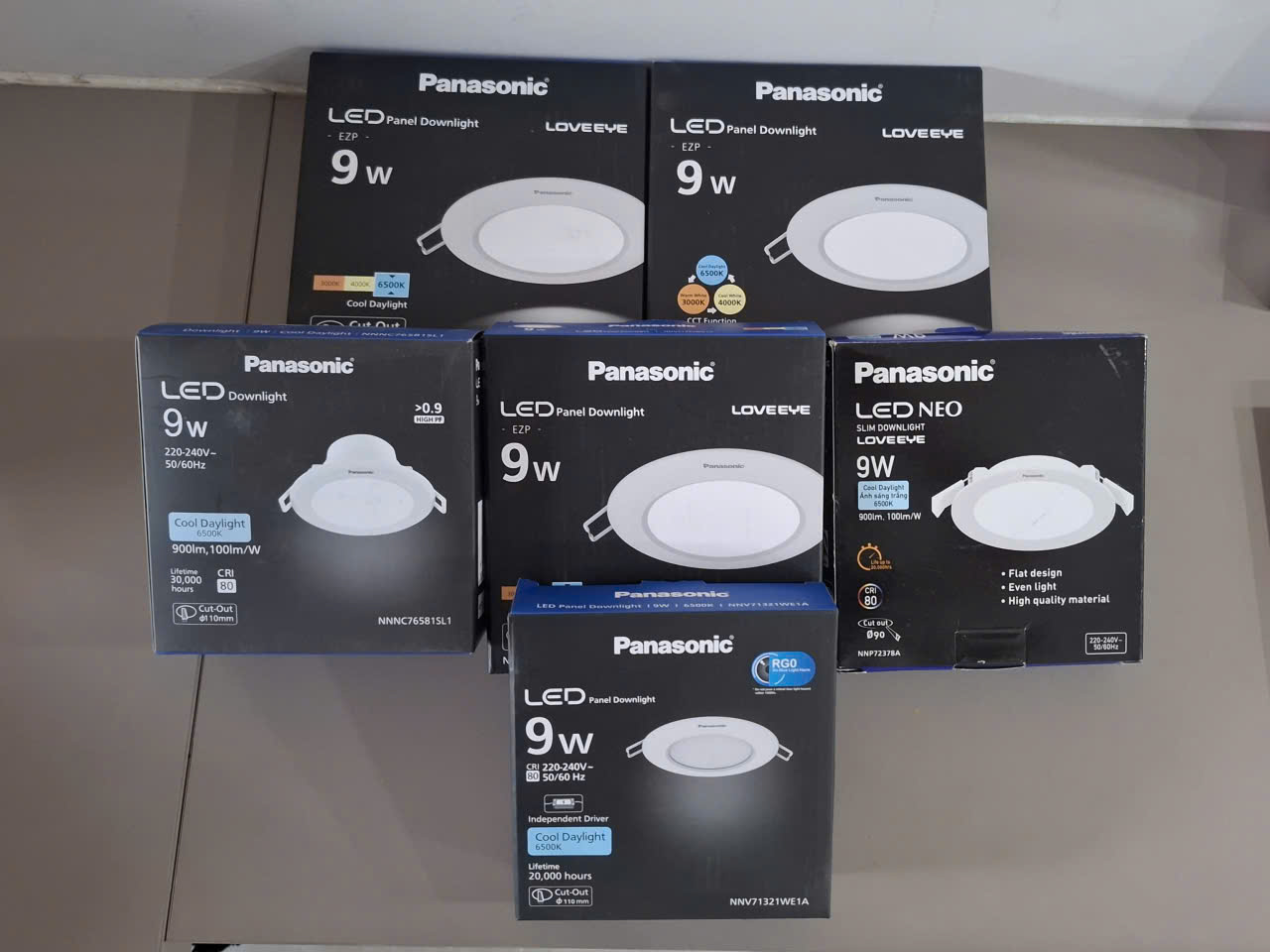 Cách chọn số lượng đèn led âm trần 9W Panasonic cho trần thạch cao