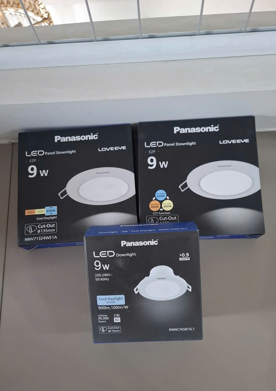 Cách chọn số lượng đèn led âm trần 9W Panasonic cho trần thạch cao