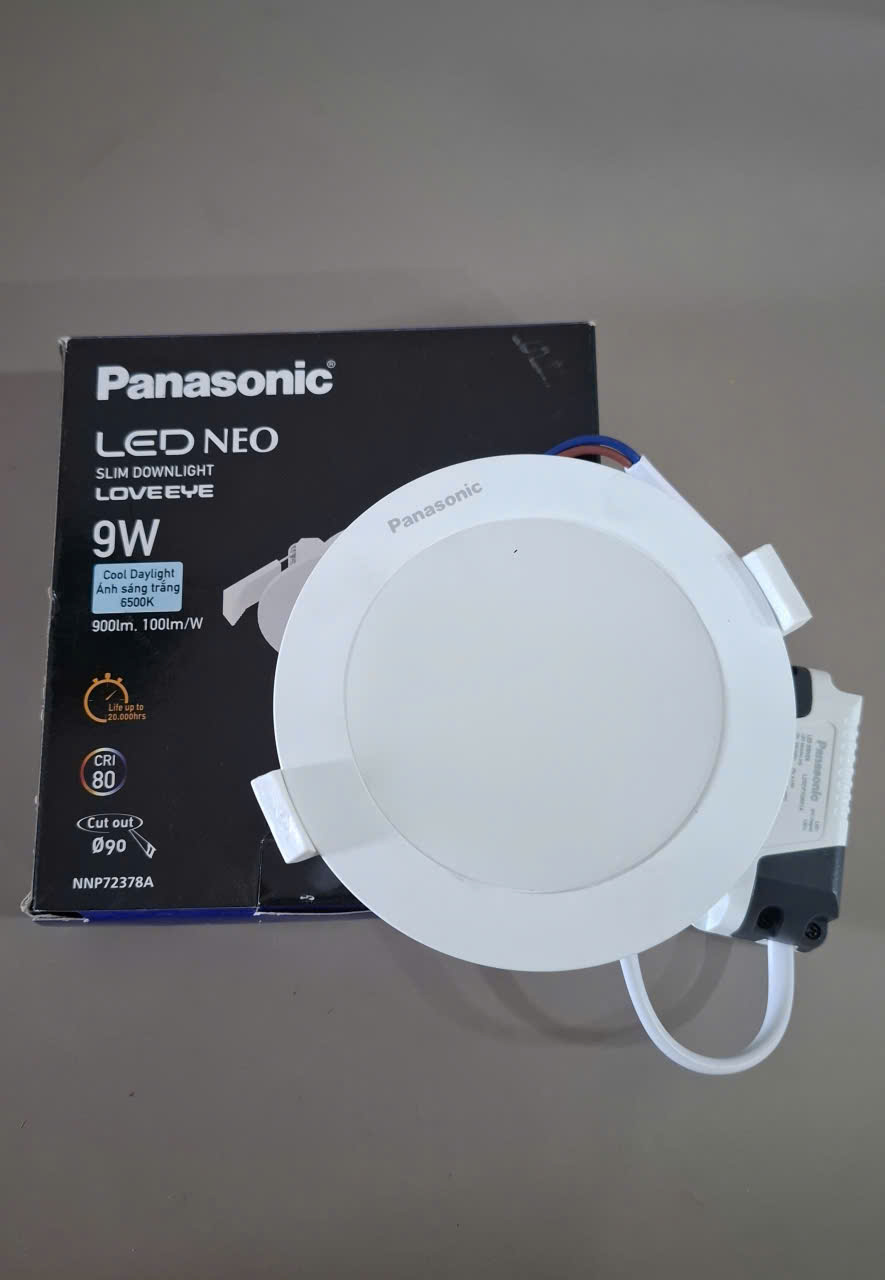 Đèn led âm trần Panasonic 9W phi 90 và phi 100 khác nhau thế nào?