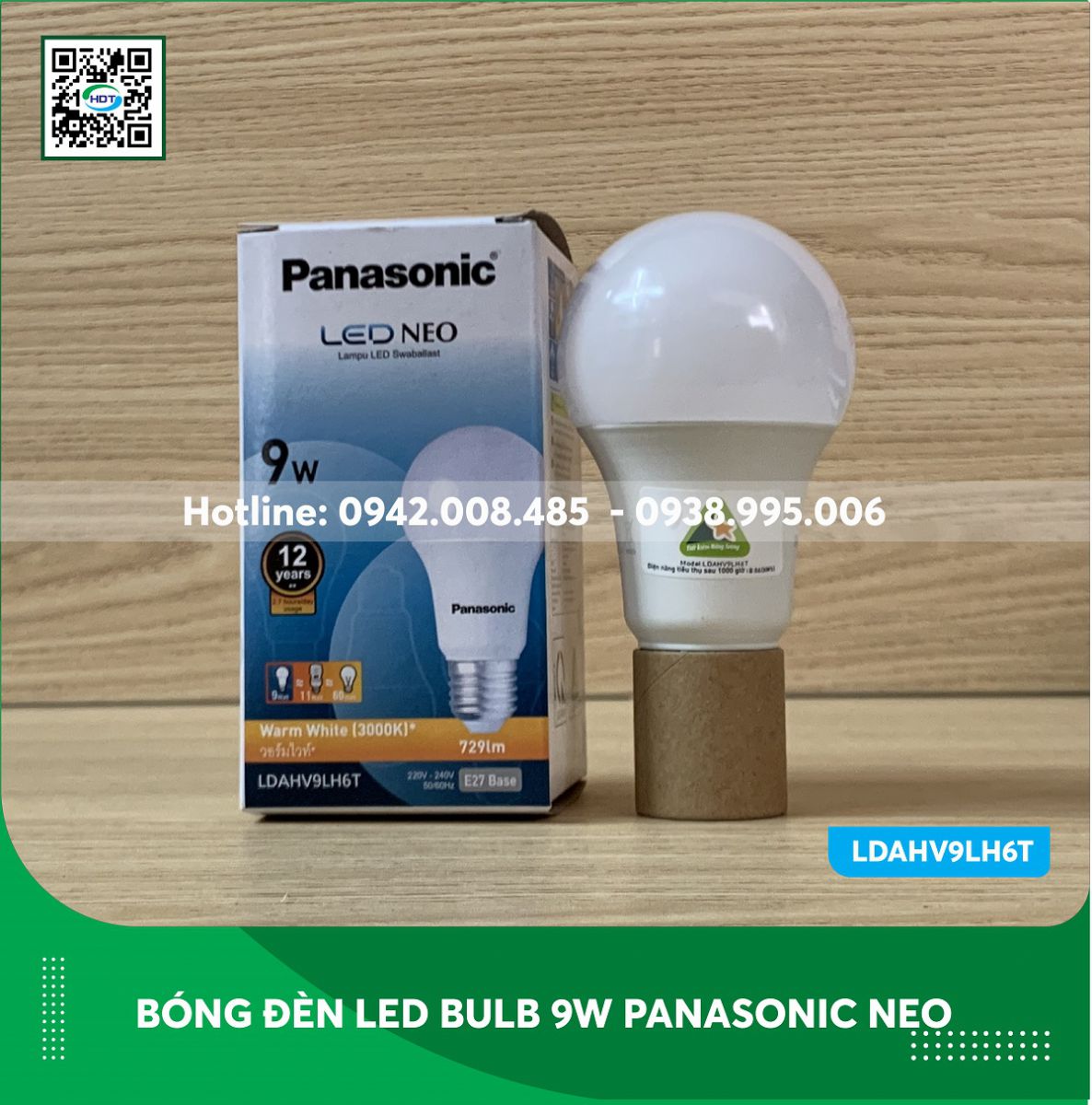 Bóng đèn led bulb 9w Panasonic Neo LDAHV9LH6T