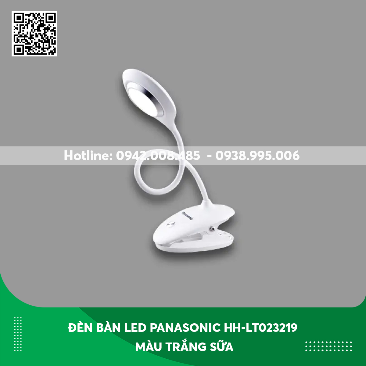 Đèn bàn LED Panasonic HH-LT023219 màu trắng sữa
