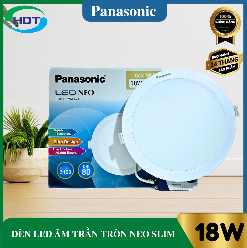 Đèn LED âm trần Panasonic Neo Slim NNP74572/ NNP74579/ NNP74578, tròn, 18W