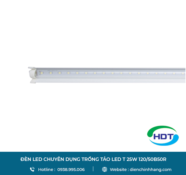 Đèn LED chuyên dụng trồng Tảo LED T 25W 120/50B50R