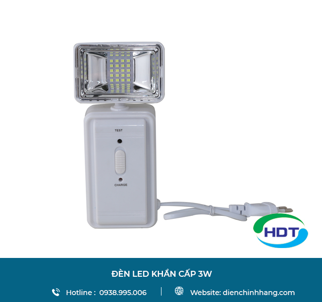 Đèn LED Khẩn cấp Rạng Đông D KC05/3W | Den LED Khan cap Rang Dong D KC05 3W 