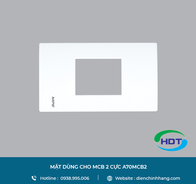 MẶT DÙNG CHO MCB 2 CỰC A70MCB2 | MAT DUNG CHO MCB 2 CUC A70MCB2
