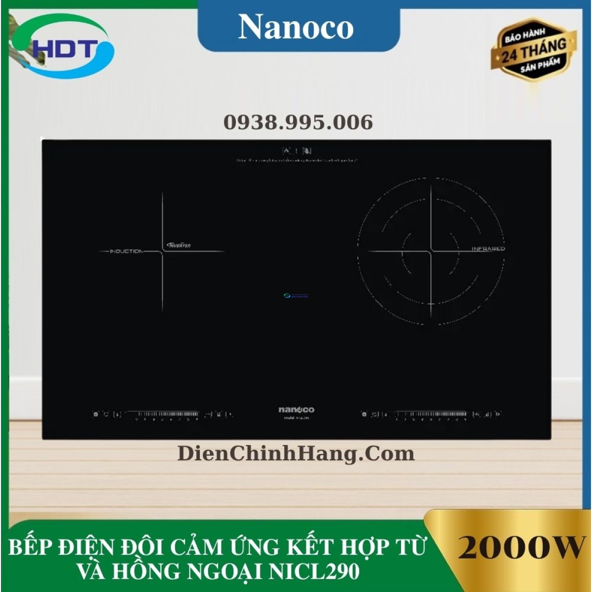 BẾP ĐIỆN ĐÔI CẢM ỨNG KẾT HỢP TỪ VÀ HỒNG NGOẠI NICL290