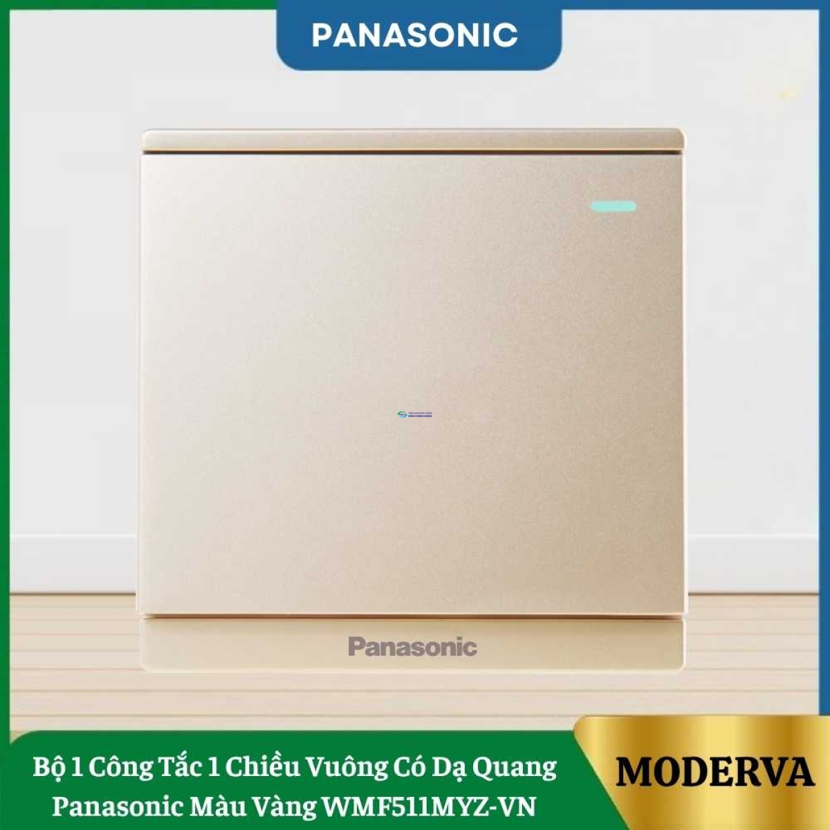 Bộ 1 Công Tắc 1 Chiều Vuông Có Dạ Quang Panasonic Màu Vàng WMF511MYZ-VN