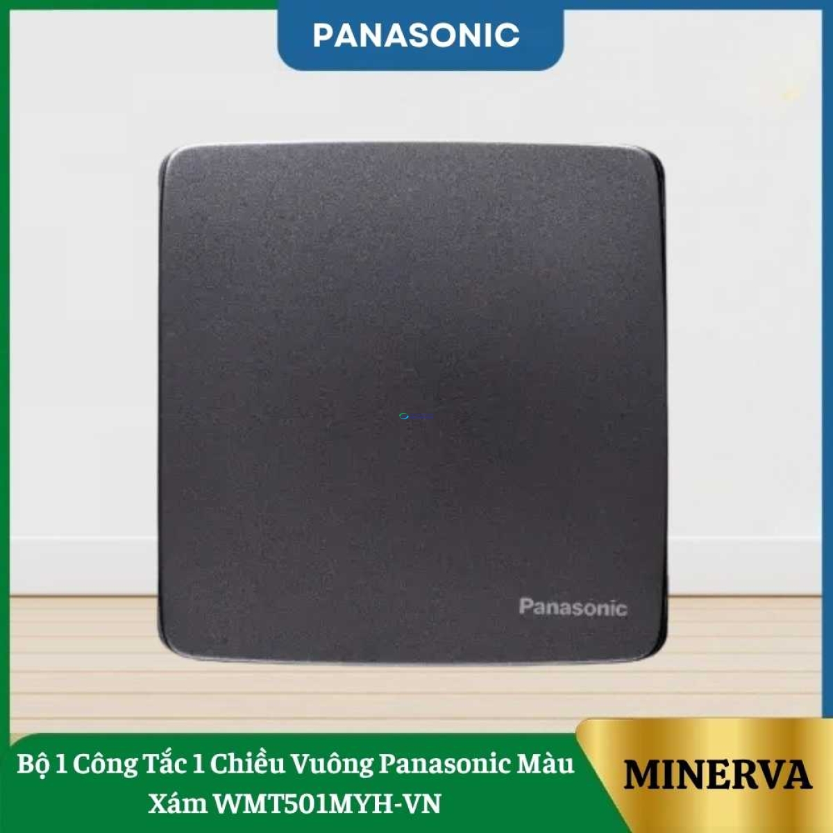Bộ 1 Công Tắc 1 Chiều Vuông Panasonic Màu Xám WMT501MYH-VN