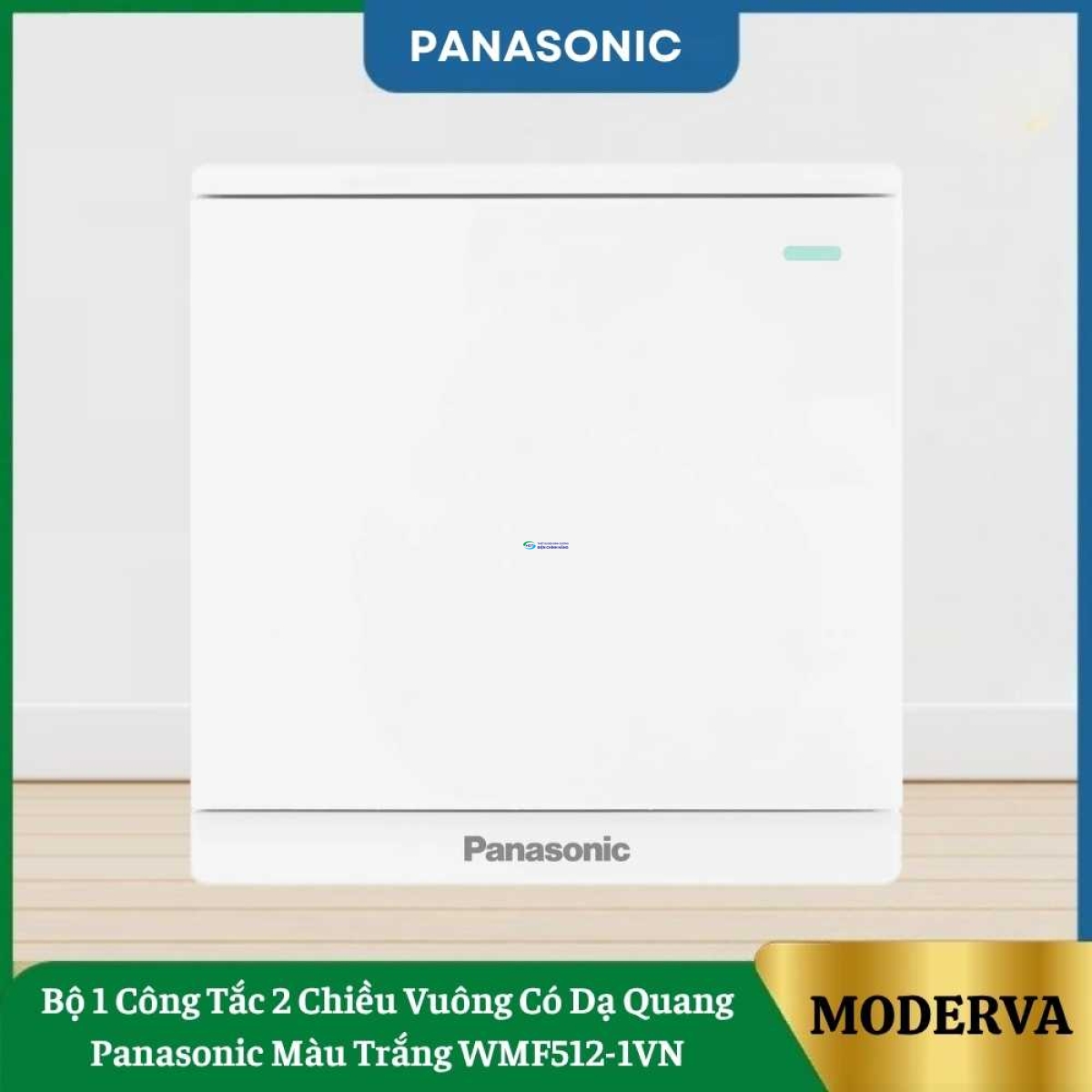 Bộ 1 Công Tắc 2 Chiều Vuông Có Dạ Quang Panasonic Màu Trắng WMF512-1VN