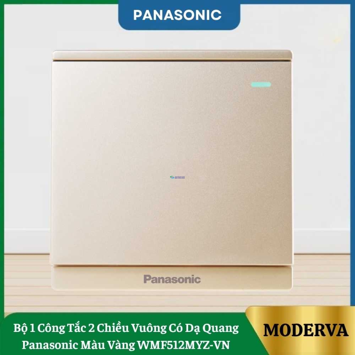 Bộ 1 Công Tắc 2 Chiều Vuông Có Dạ Quang Panasonic Màu Vàng WMF512MYZ-VN