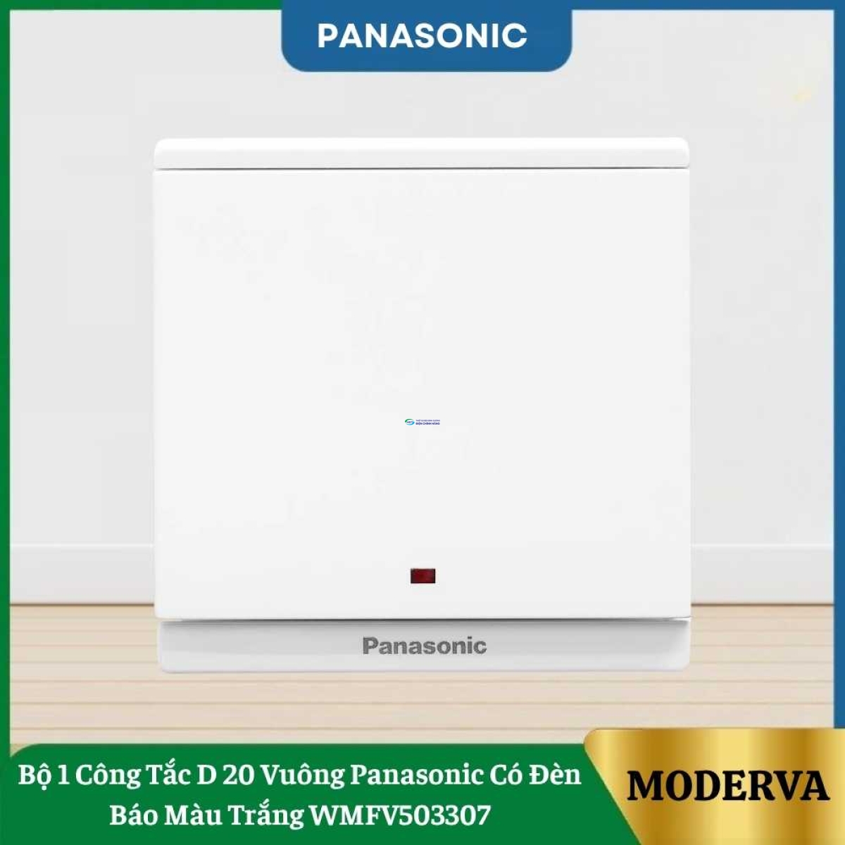 Bộ 1 Công Tắc D 20 Vuông Panasonic Có Đèn Báo Màu Trắng WMFV503307
