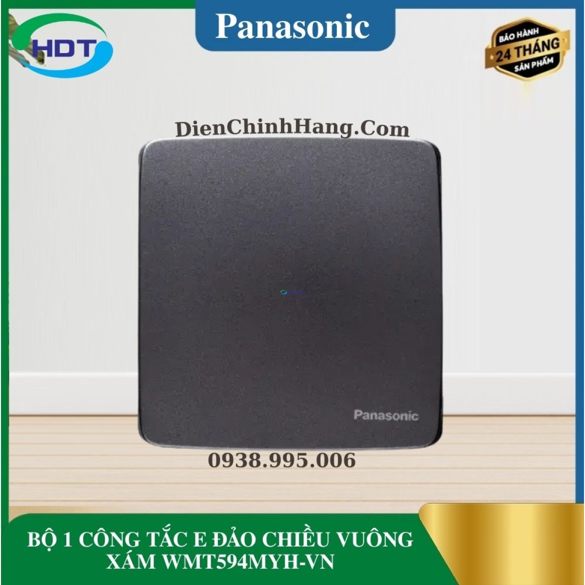 BỘ 1 CÔNG TẮC E ĐẢO CHIỀU VUÔNG XÁM WMT594MYH-VN