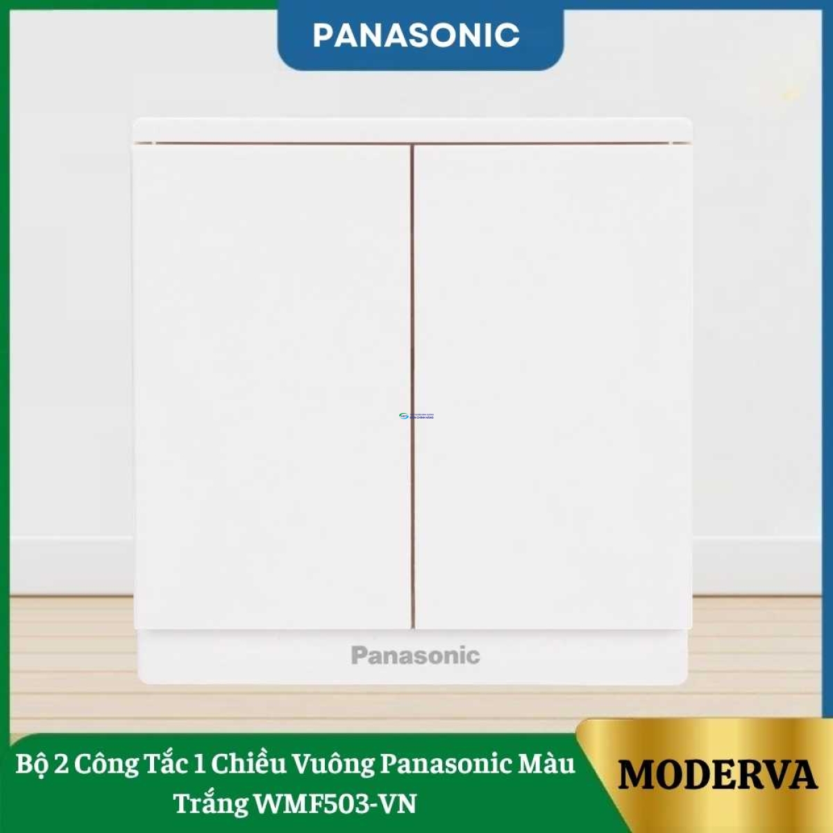 Bộ 2 Công Tắc 1 Chiều Vuông Panasonic Màu Trắng WMF503-VN