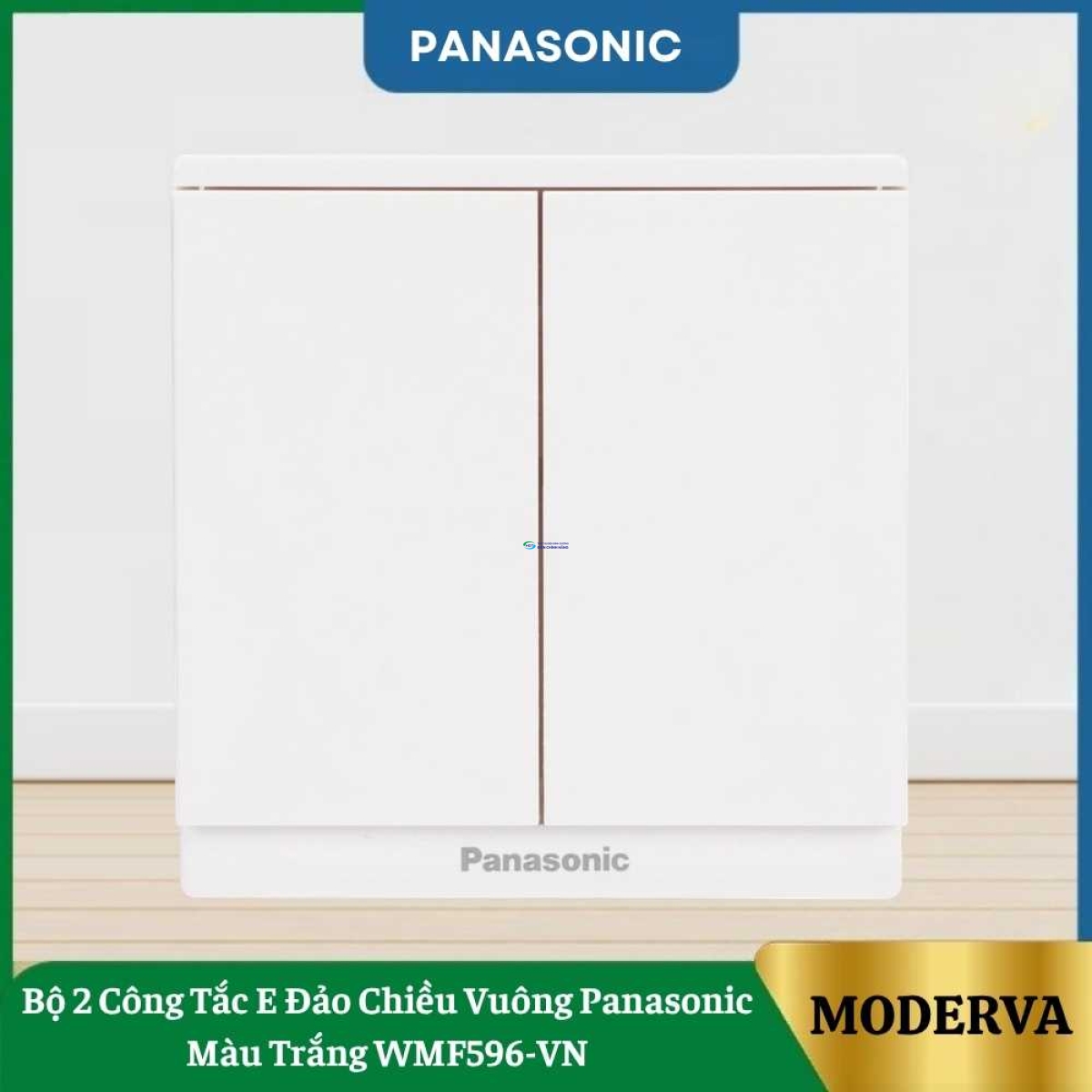 Bộ 2 Công Tắc E Đảo Chiều Vuông Panasonic Màu Trắng WMF596-VN