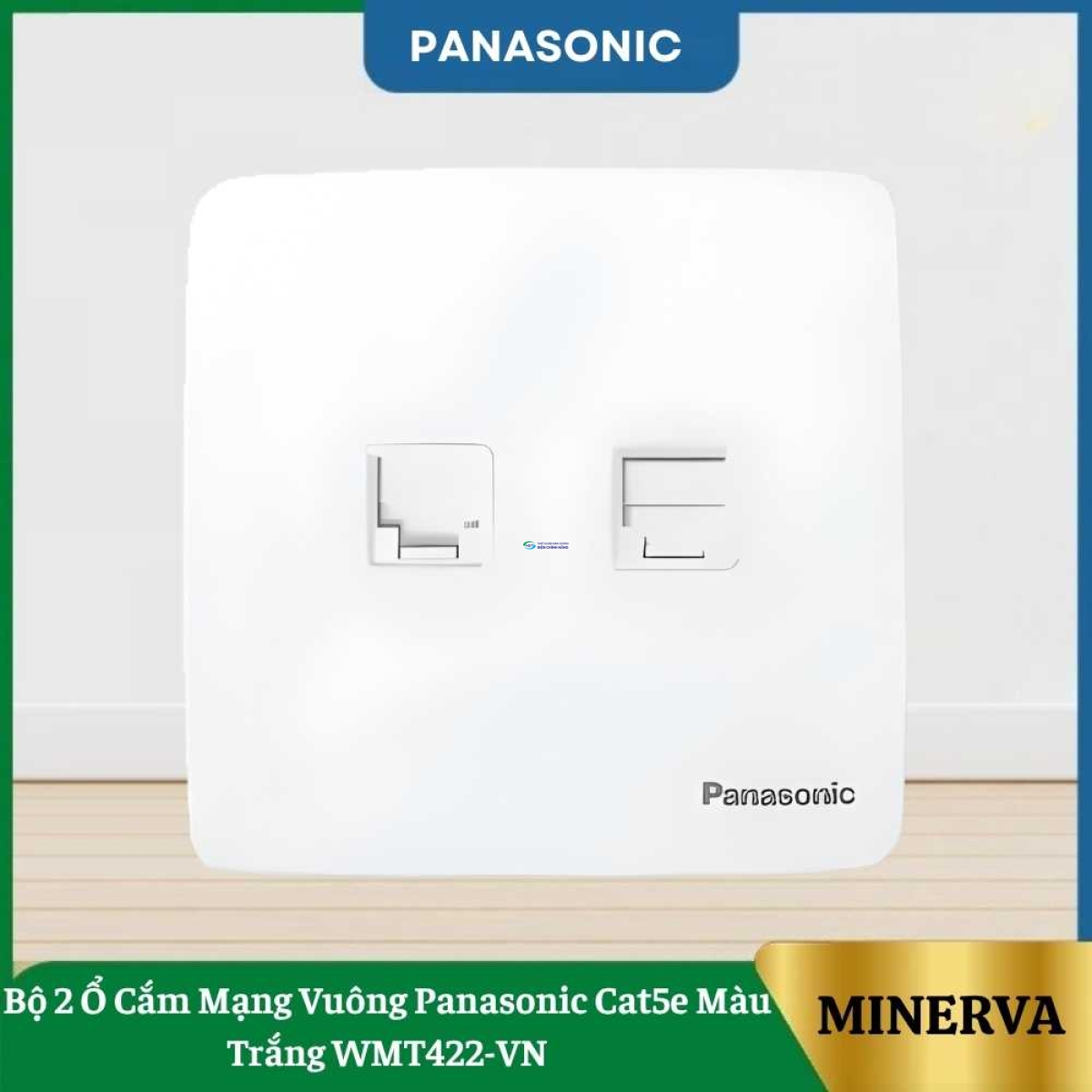 Bộ 2 Ổ Cắm Mạng Vuông Panasonic Cat5e Màu Trắng WMT422-VN