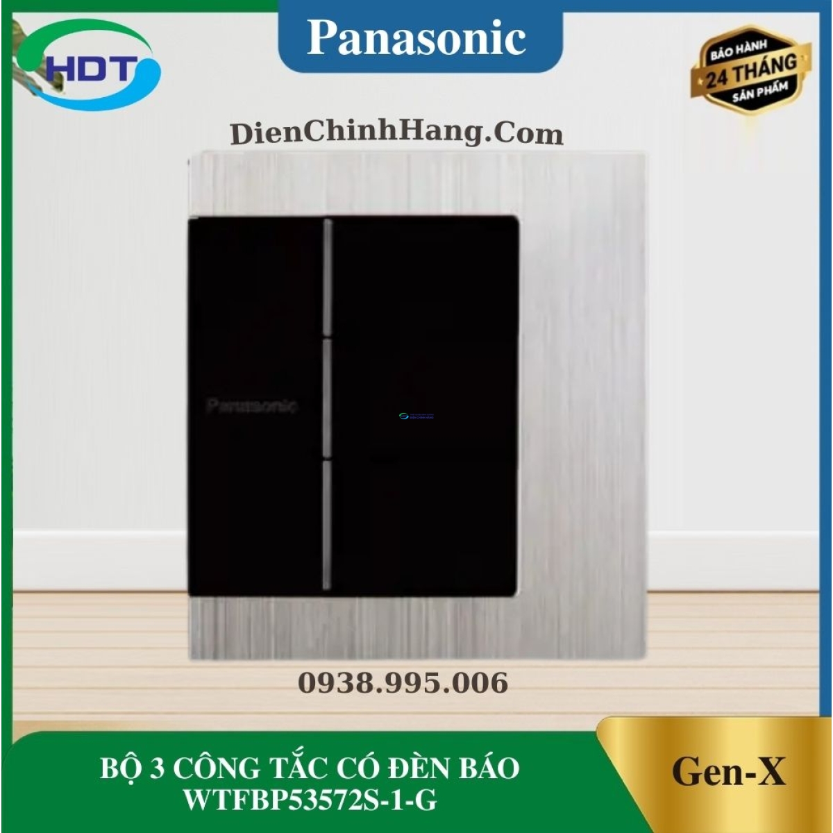 BỘ 3 CÔNG TẮC CÓ ĐÈN BÁO WTFBP53572S-1-G