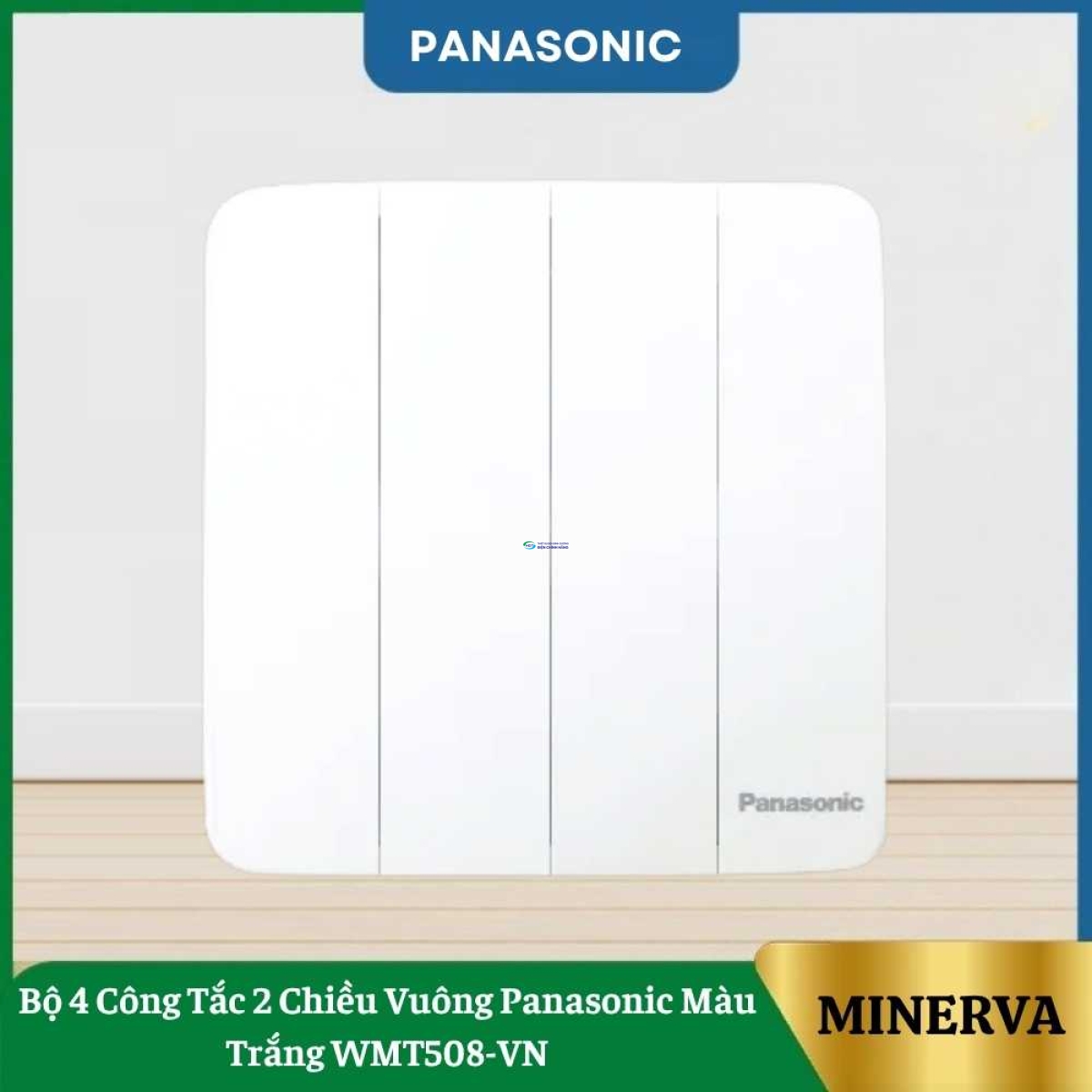 Bộ 4 Công Tắc 2 Chiều Vuông Panasonic Màu Trắng WMT508-VN