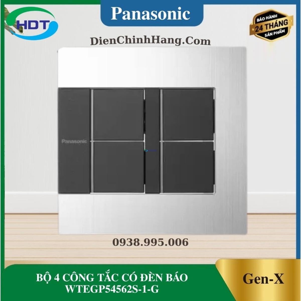 BỘ 4 CÔNG TẮC CÓ ĐÈN BÁO WTEGP54562S-1-G