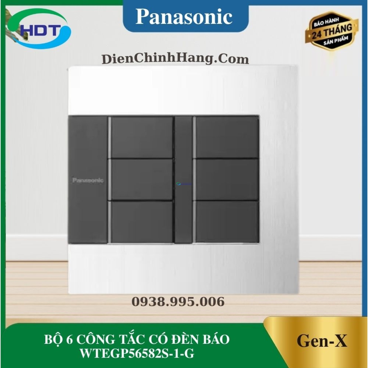 BỘ 6 CÔNG TẮC CÓ ĐÈN BÁO WTEGP56572S-1-G