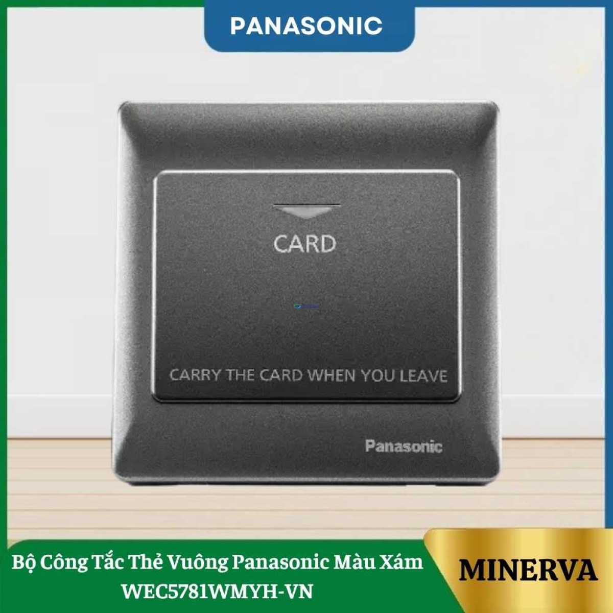 Bộ Công Tắc Thẻ Vuông Panasonic Màu Xám WEC5781WMYH-VN