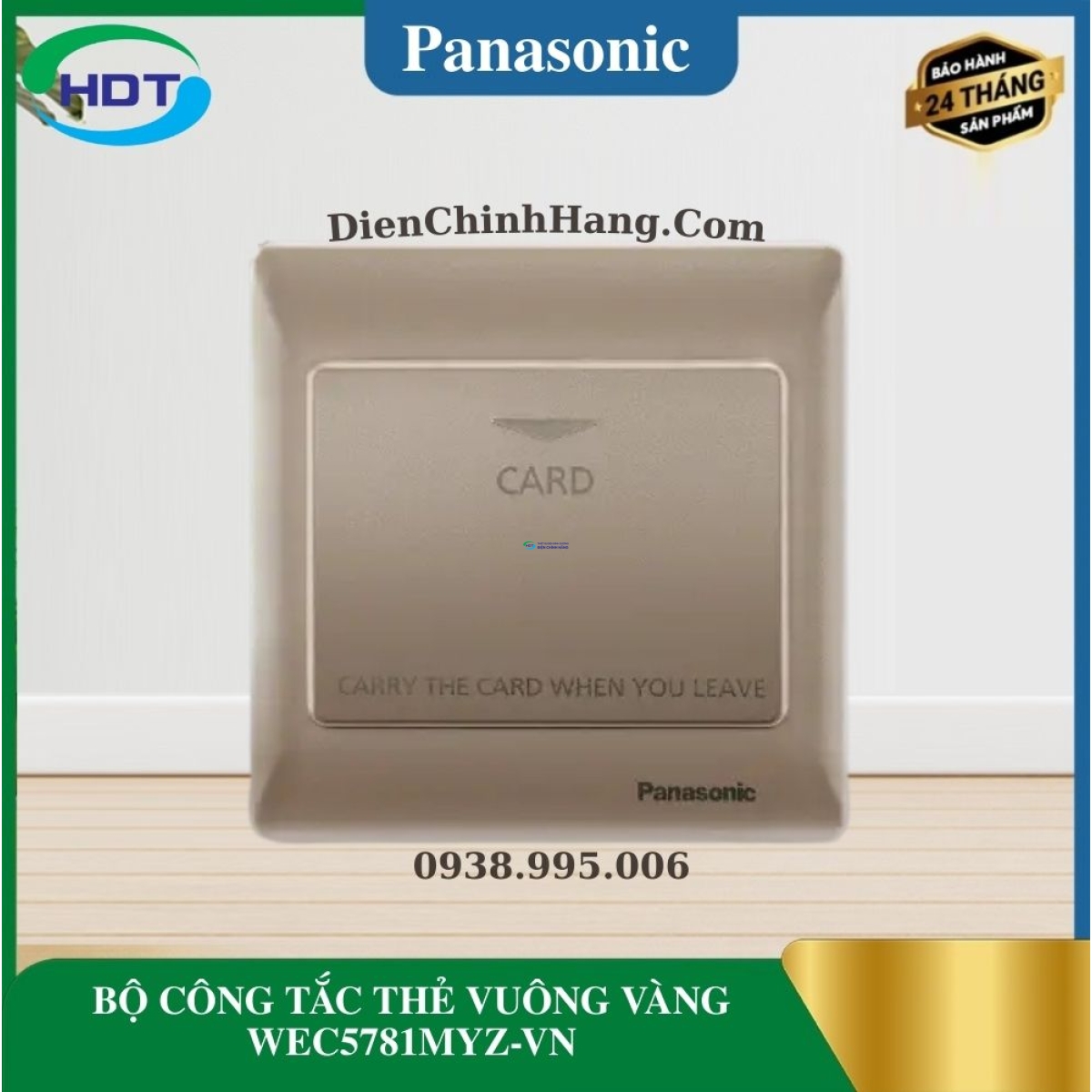 BỘ CÔNG TẮC THẺ VUÔNG VÀNG WEC5781MYZ-VN