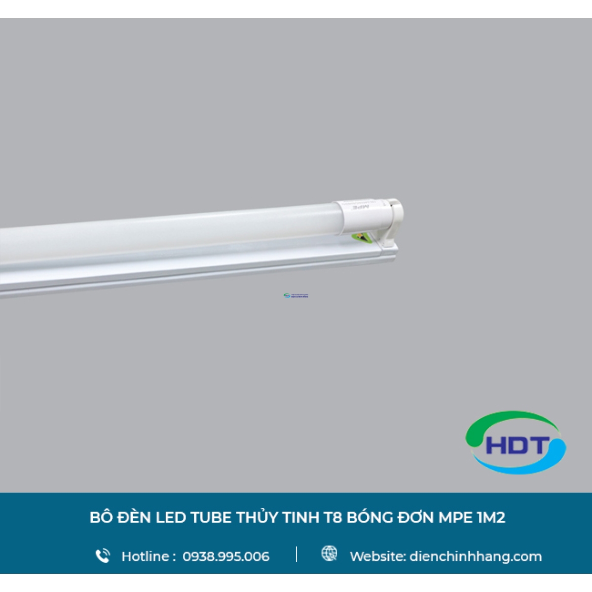 BỘ ĐÈN LED TUBE THỦY TINH MPE T8 BÓNG ĐƠN 1M2