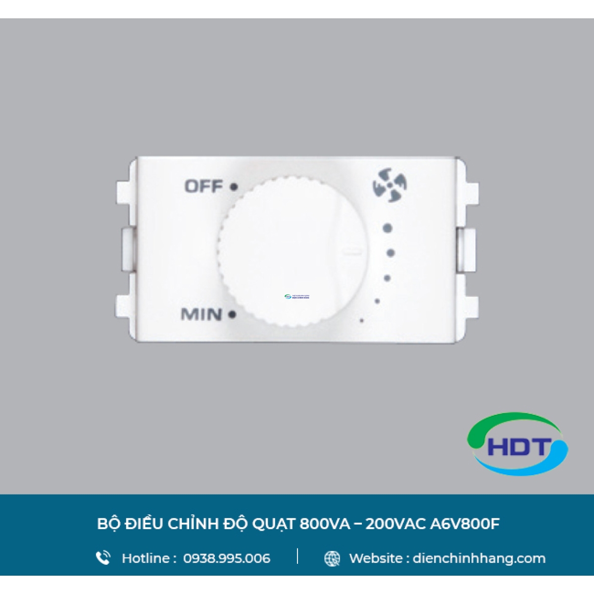 BỘ ĐIỀU CHỈNH ĐỘ QUẠT 800VA – 200VAC A6V800F