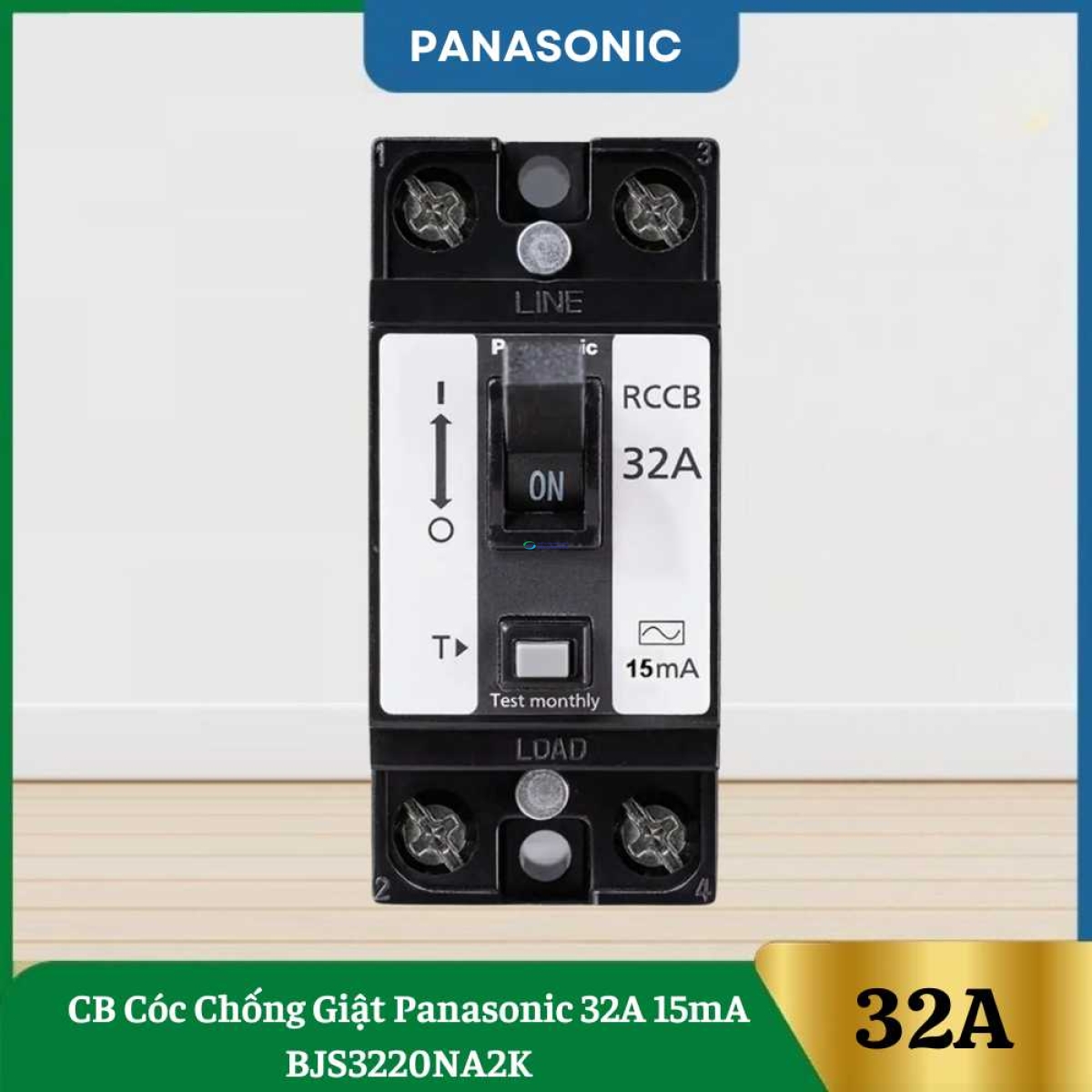 CB Cóc Chống Giật Panasonic 32A 15mA BJS3220NA2K