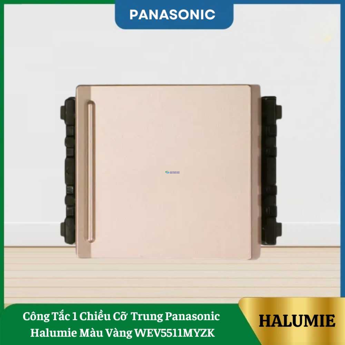 Công Tắc 1 Chiều Cỡ Trung Panasonic Halumie Màu Vàng WEV5511MYZK