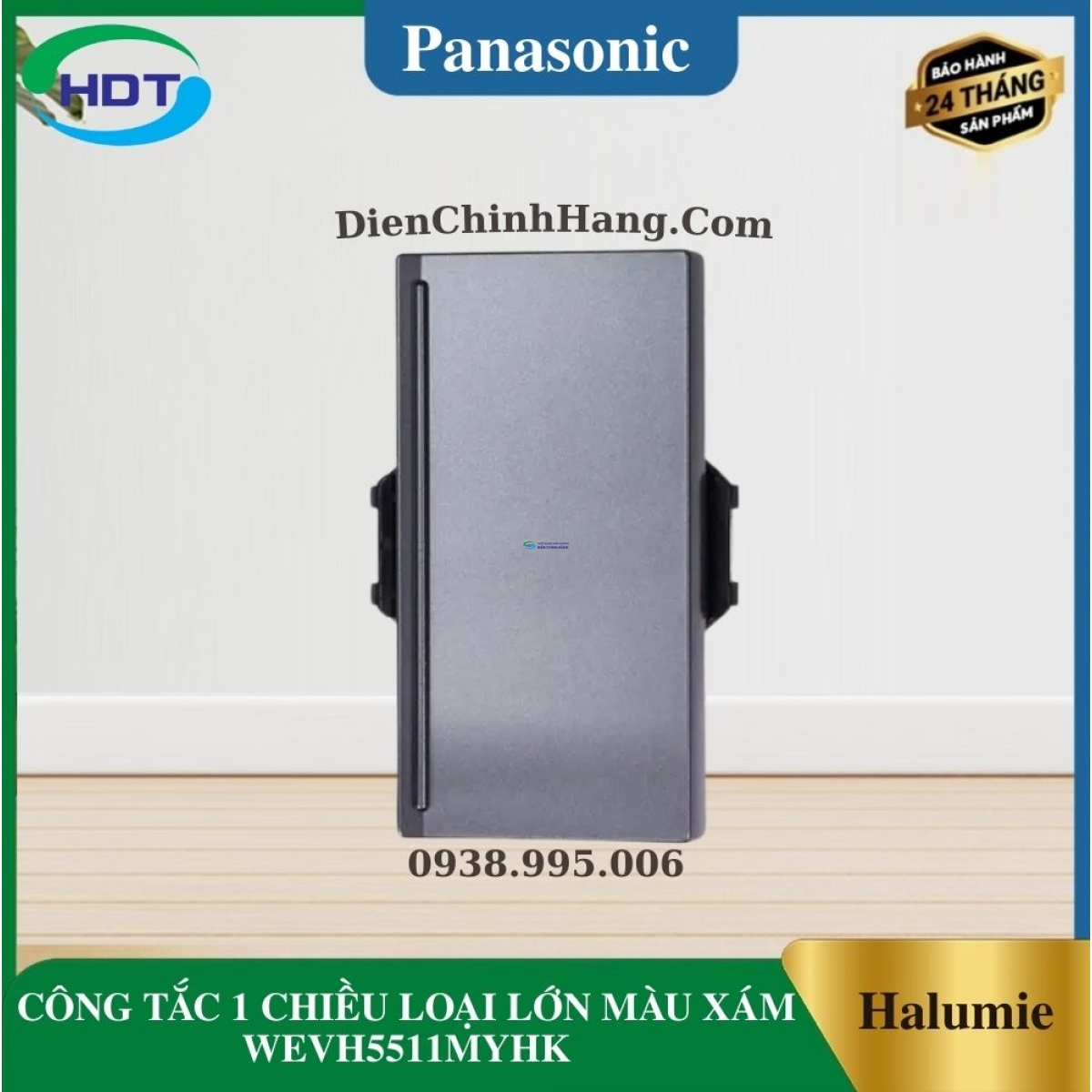 CÔNG TẮC 1 CHIỀU LOẠI LỚN MÀU XÁM WEVH5511MYHK