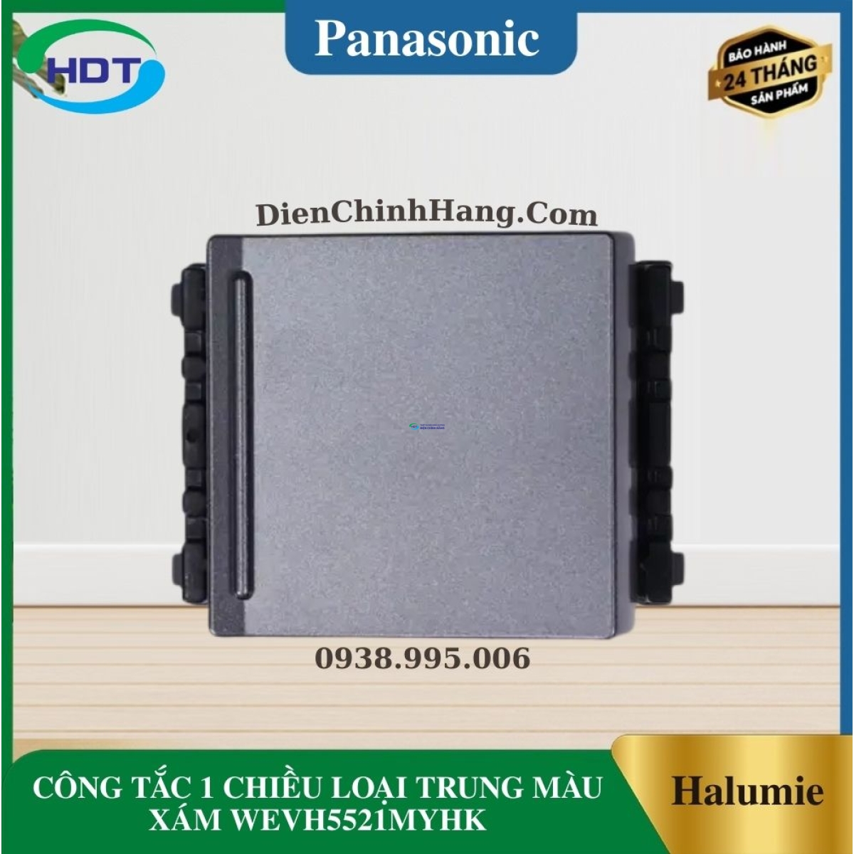 CÔNG TẮC 1 CHIỀU LOẠI TRUNG MÀU XÁM WEVH5521MYHK