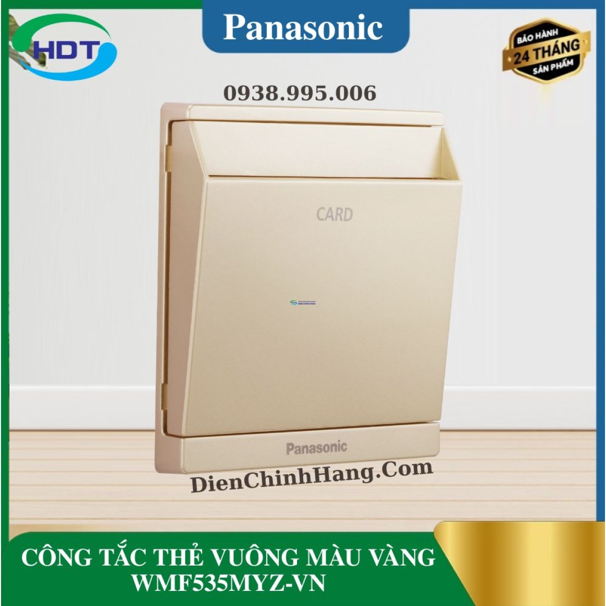 CÔNG TẮC THẺ VUÔNG MÀU VÀNG WMF535MYZ-VN