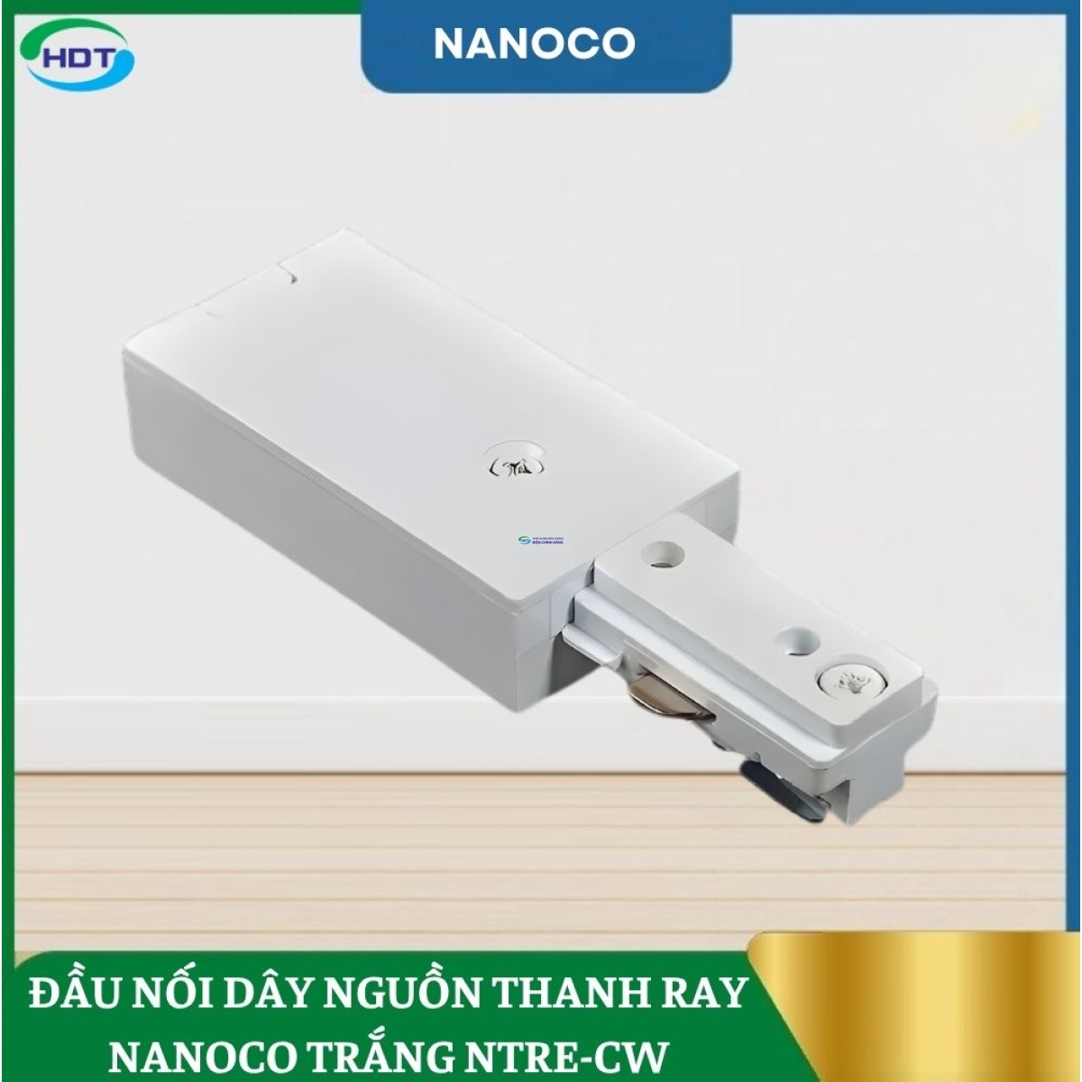 Đầu Nối Dây Nguồn Cho Thanh Ray Đèn Rọi Trắng NTRE-CW