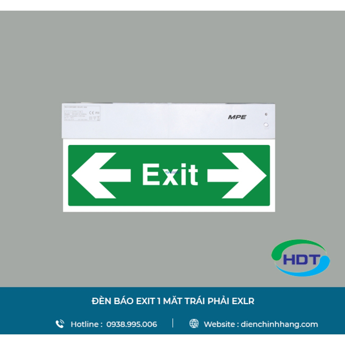 ĐÈN BÁO EXIT MPE 1 MẶT TRÁI PHẢI EXLR