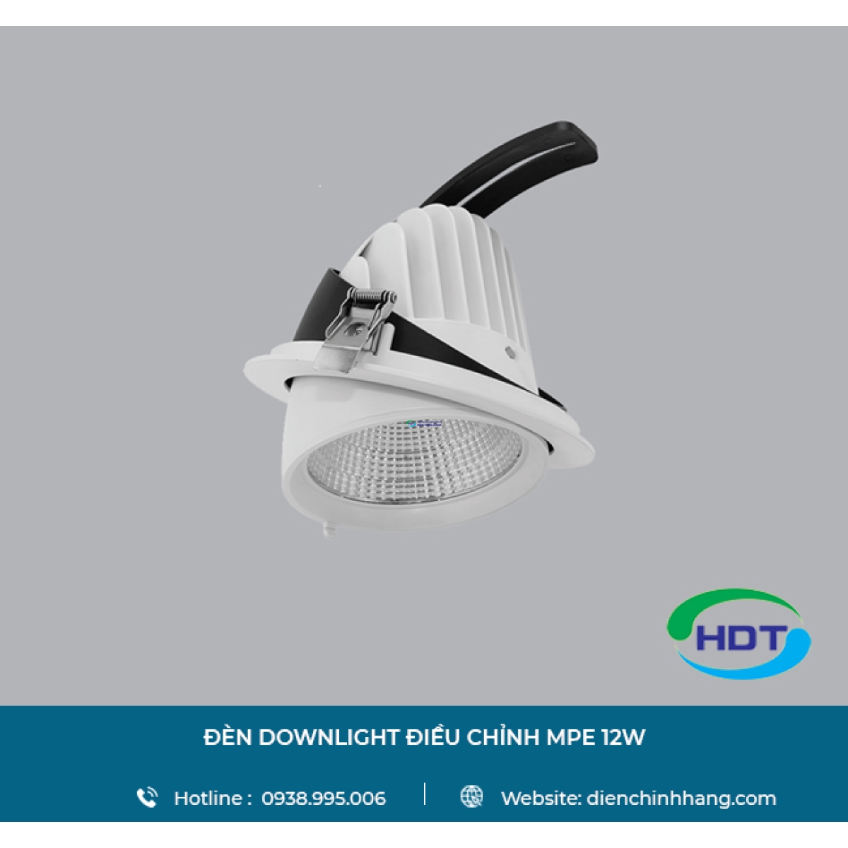 ĐÈN LED ÂM TRẦN MPE ĐIỀU CHỈNH 12W