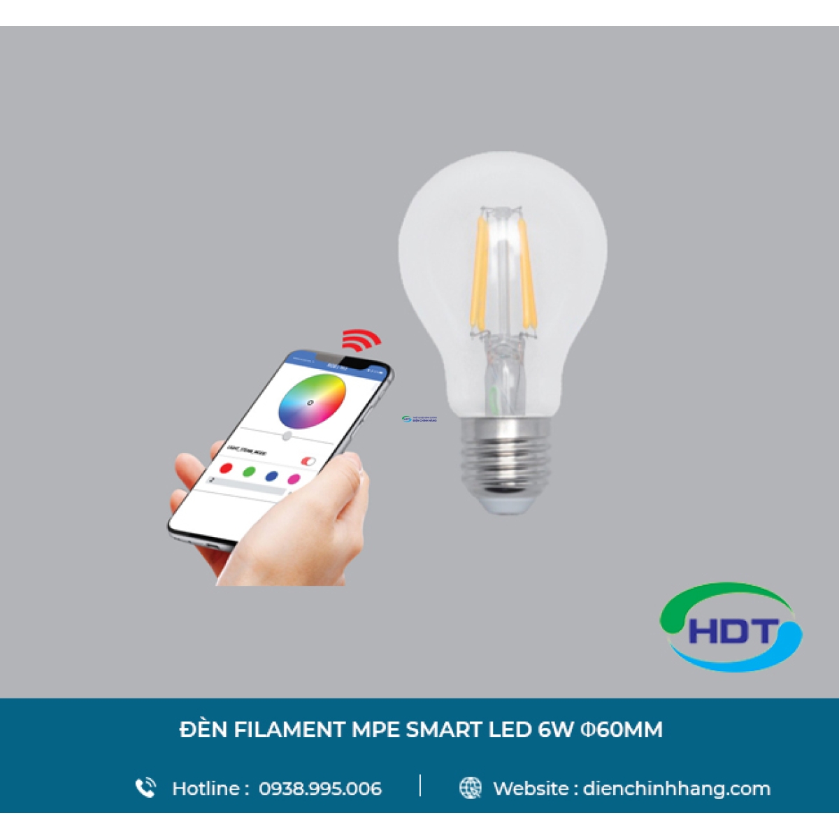 ĐÈN FILAMENT MPE SMART LED 6W Φ60MM FLM6-SM