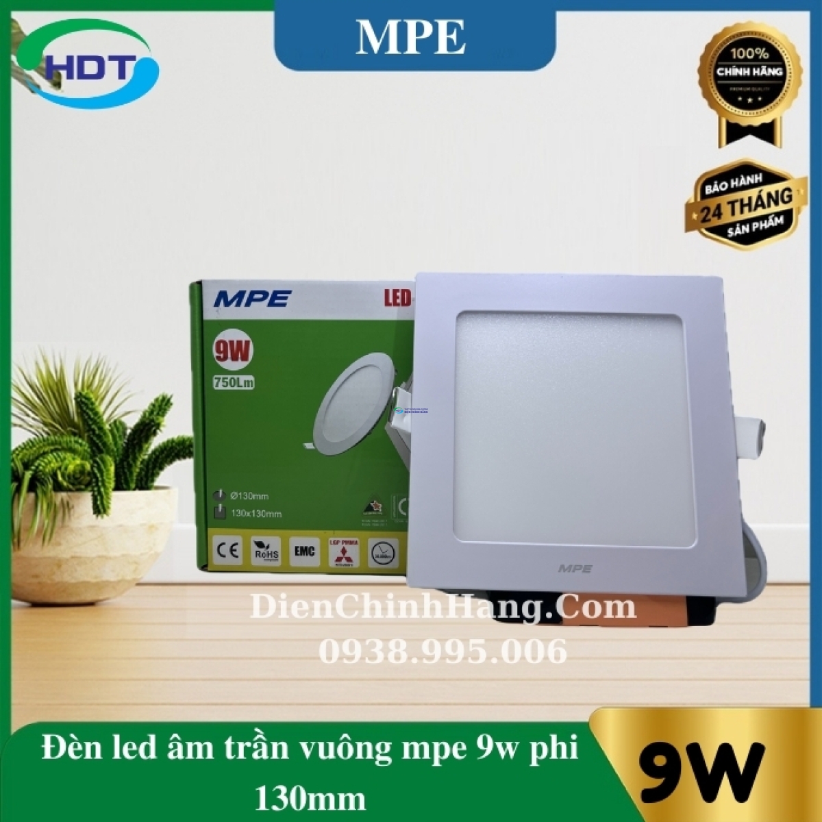 Đèn Led Âm Trần MPE 9W Tròn SPL-9T/V