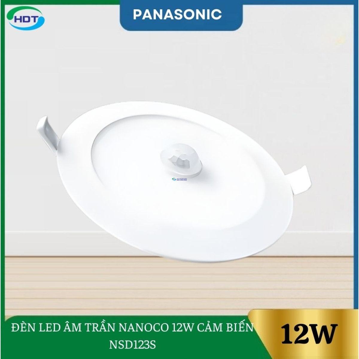Đèn Led Âm Trần Nanoco 12W Cảm Biến NSD123S