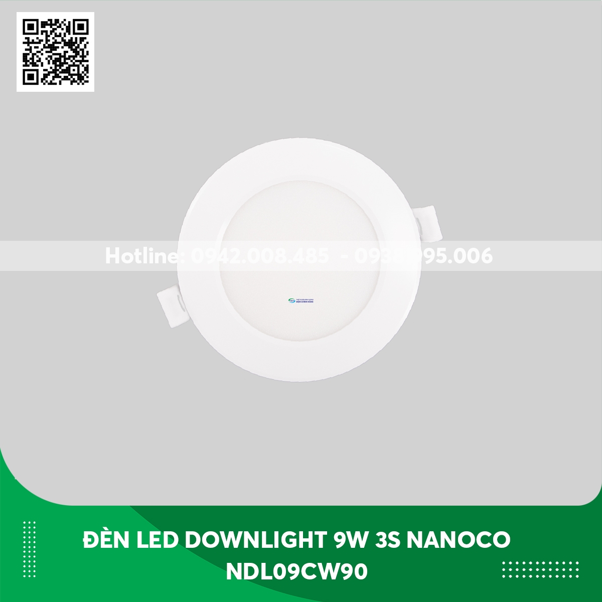 Đèn Led âm trần Nanoco 3S viền trắng ánh sáng đổi màu 9W NDL09CW90
