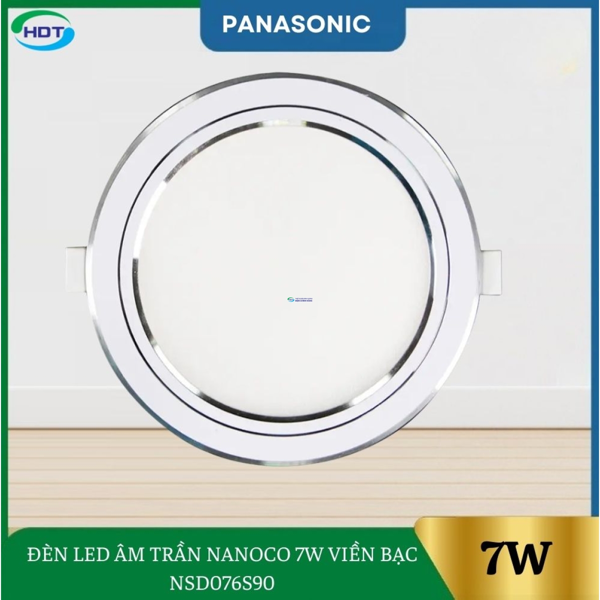 ĐÈN LED ÂM TRẦN NANOCO 7W VIỀN BẠC NSD076S90