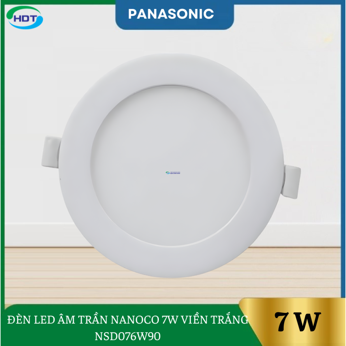 Đèn Led Âm Trần Nanoco 7W Viền Trắng NSD076W90