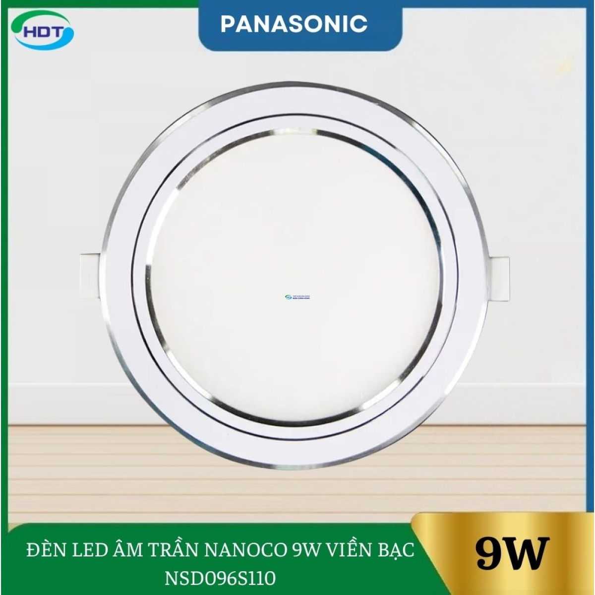 ĐÈN LED ÂM TRẦN NANOCO 9W VIỀN BẠC NSD096S110