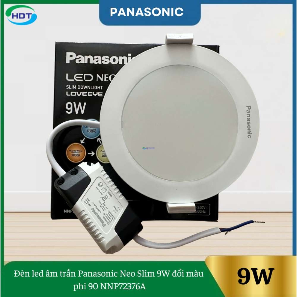 Đèn Led Âm Trần Panasonic Neo Slim 9W Đổi Màu Phi 90 NNP72376A