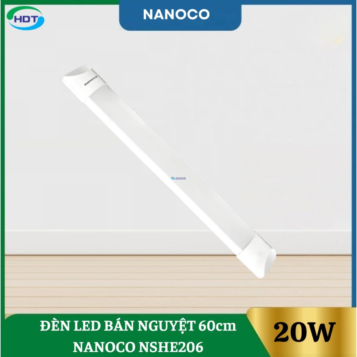 Đèn Led Bán Nguyệt 60cm 20W Nanoco NSHE206