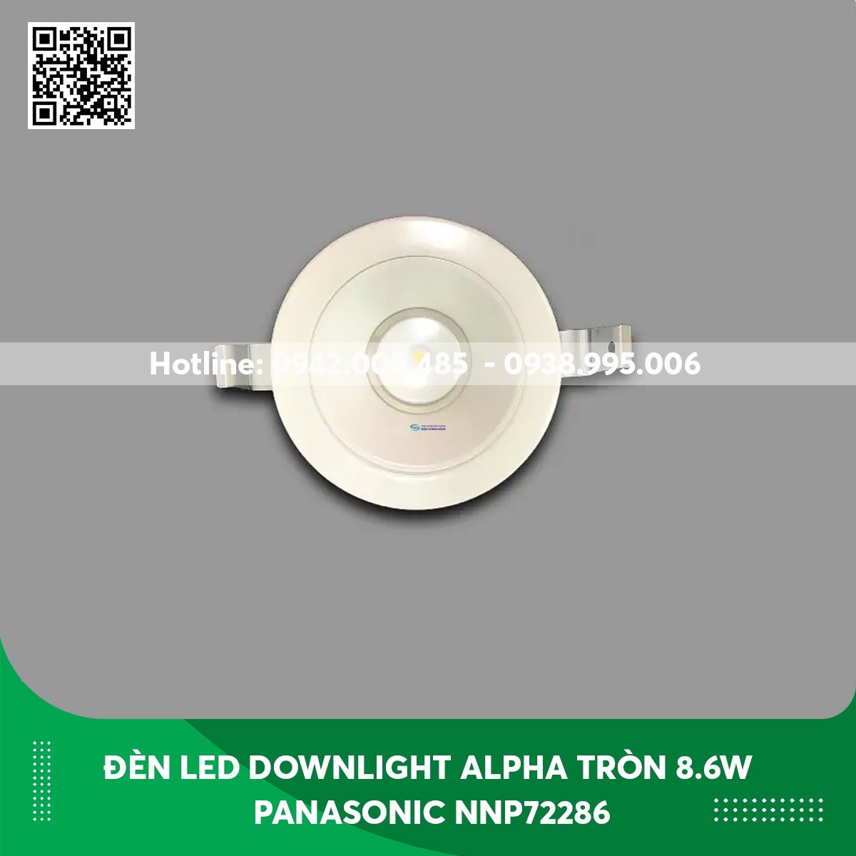Đèn Led Downlight Alpha loại tròn 8.6W Panasonic NNP72286 ánh sáng trắng