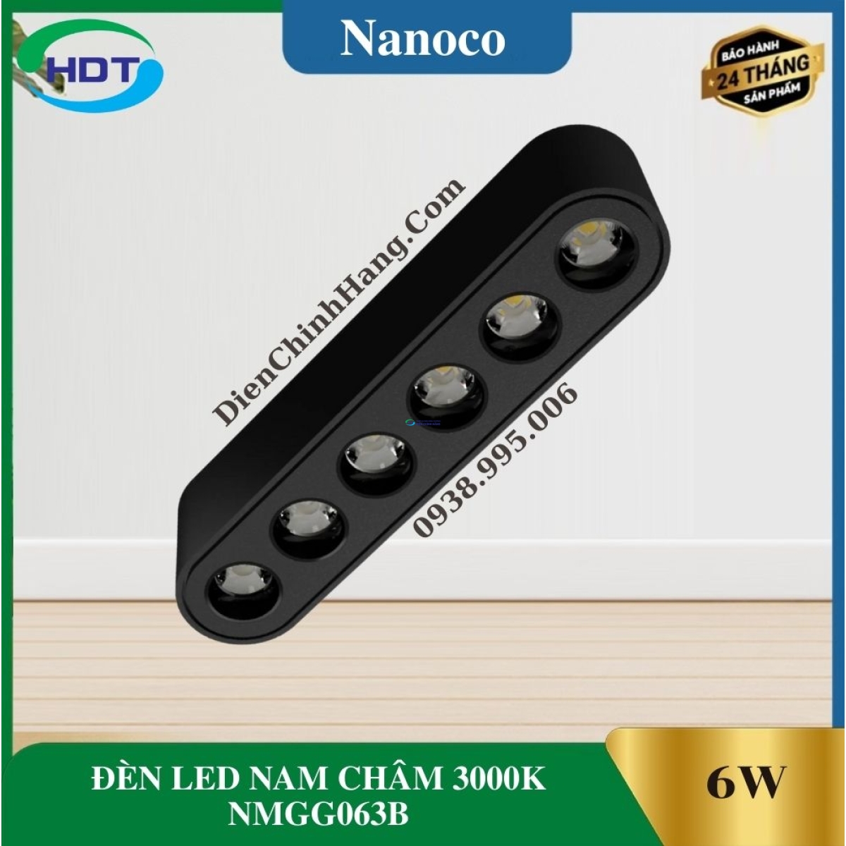 ĐÈN LED NAM CHÂM 3000K NANOCO NMGG063B