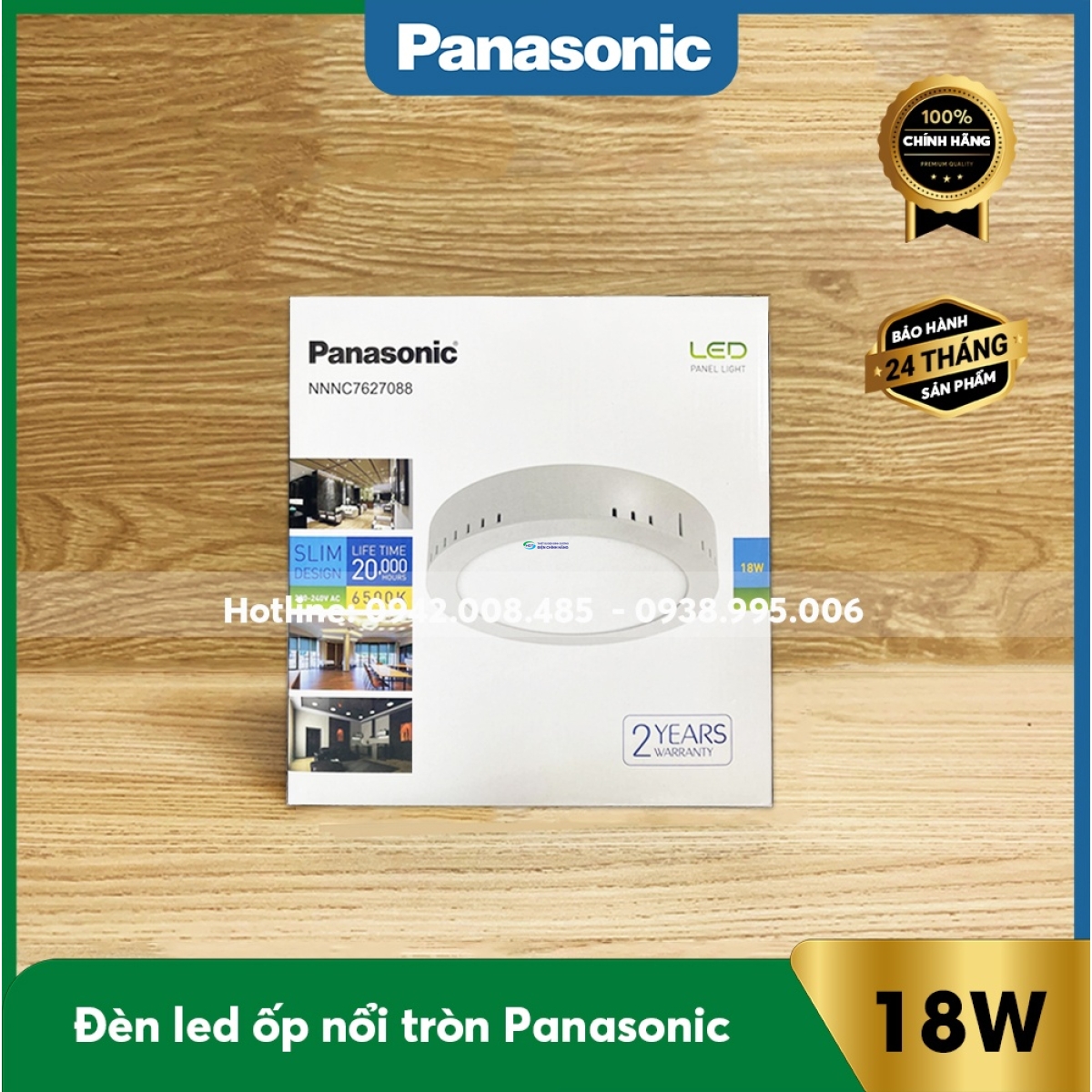 Đèn LED ốp trần nổi Panasonic loại tròn 18W NNNC7622088/ NNNC7623088/ NNNC7627088