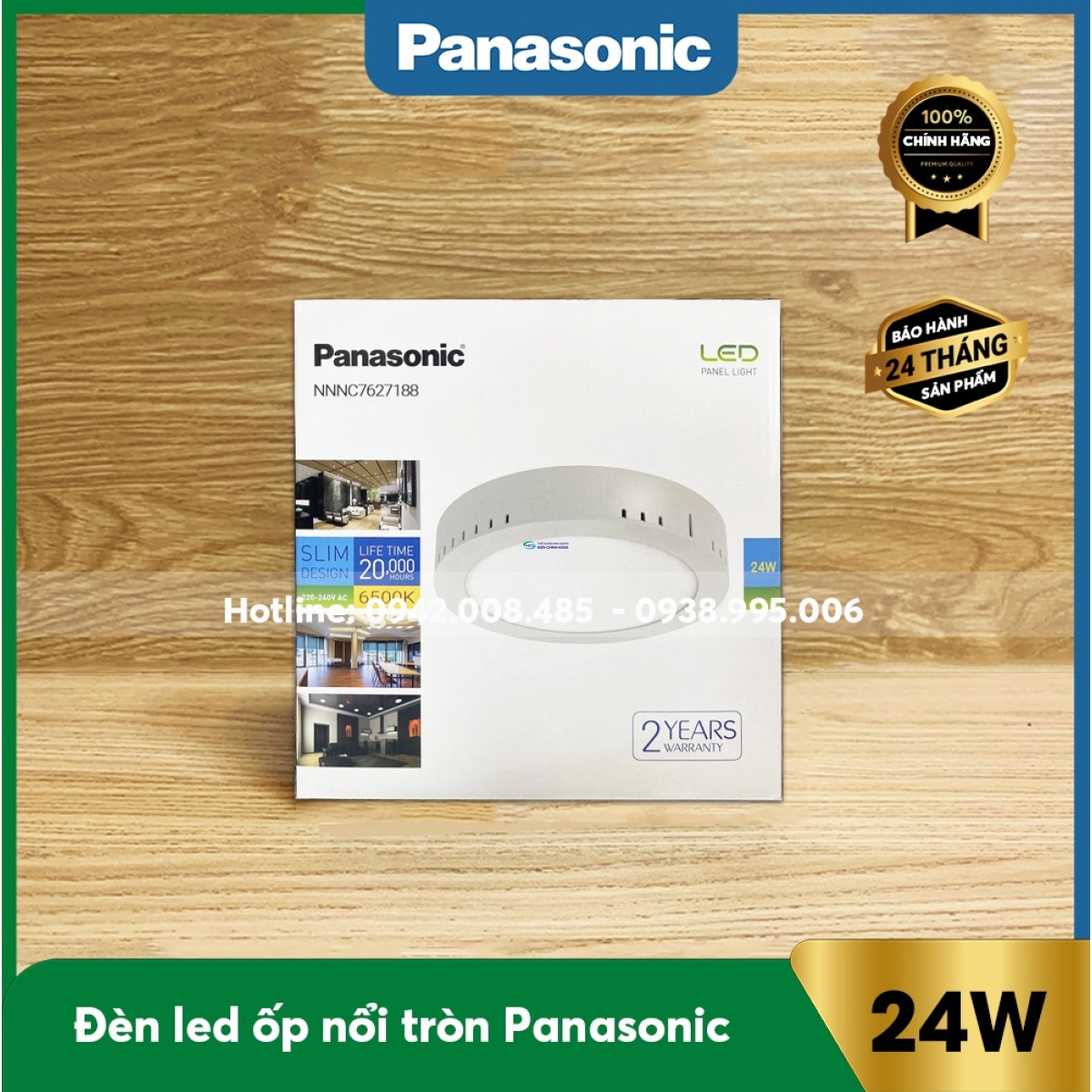 Đèn led ốp trần nổi Panasonic loại tròn 24W NNNC7622188/ NNNC7623188/ NNNC7627188