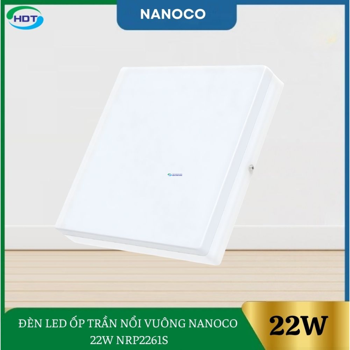 Đèn Led Ốp Trần Nổi Vuông Nanoco 22W NRP2261S