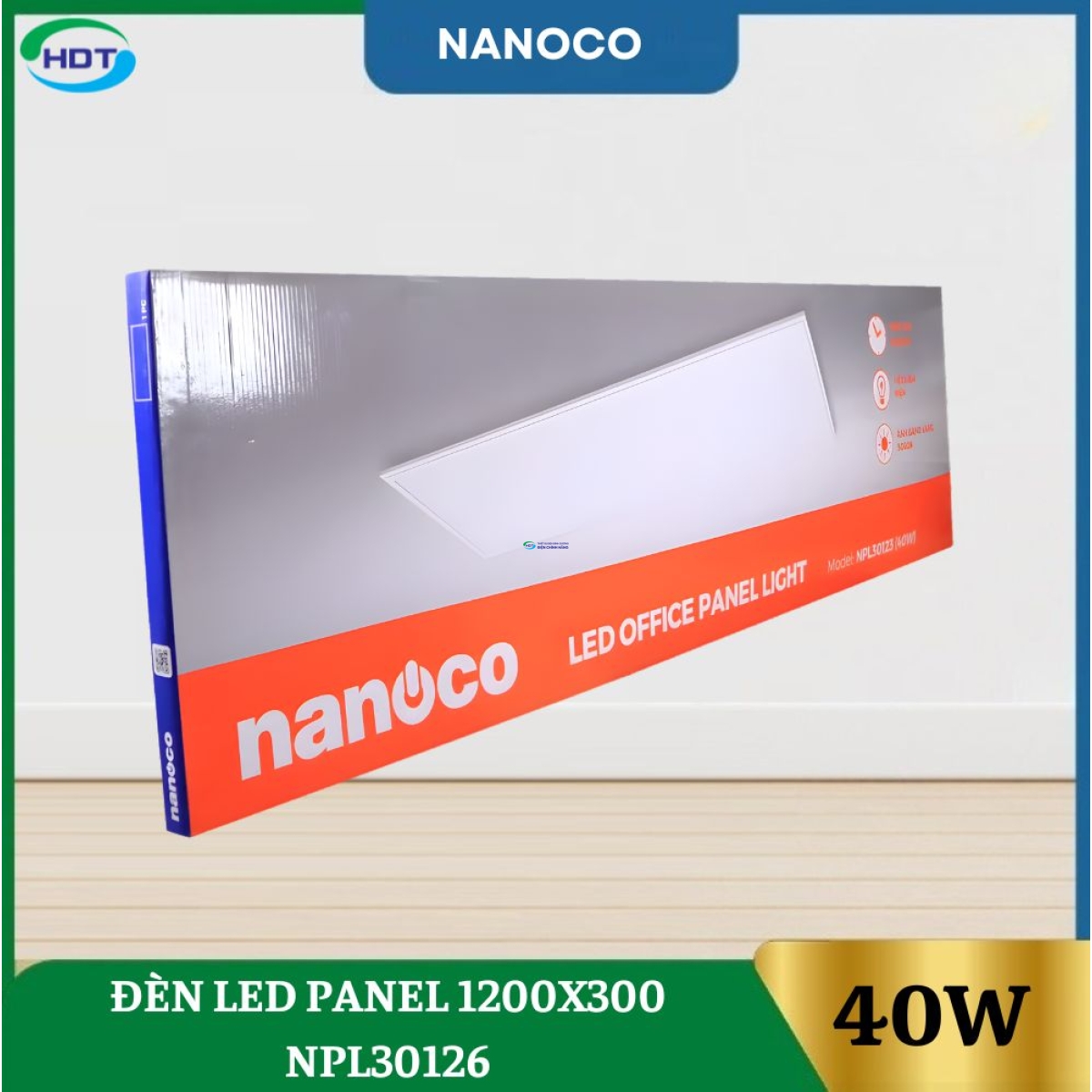 Đèn Led Panel 1200x300 Nanoco 40W NPL30126